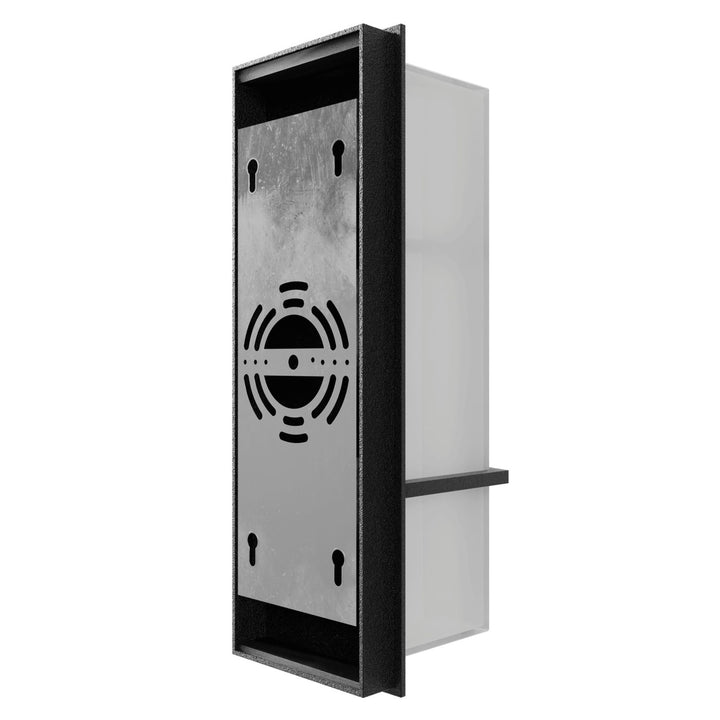 Outdoor 18" Sconce With A Curved Geometric Black Frame