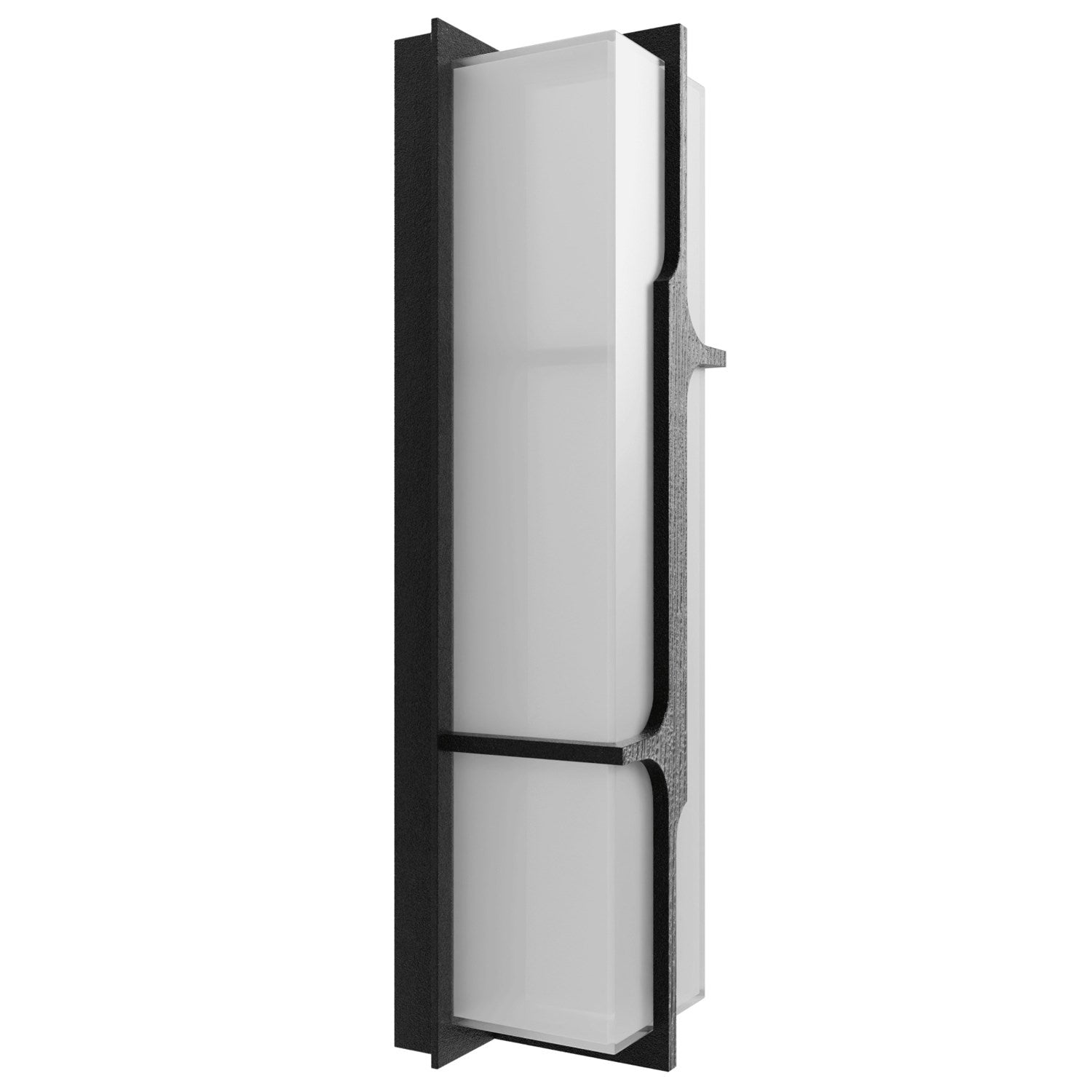 Outdoor 24" Sconce With A Curved Geometric Black Frame by Avenue Lighting