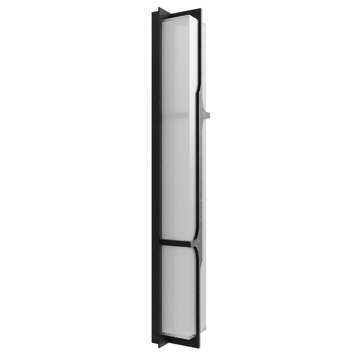 Outdoor 36" Sconce With A Curved Geometric Black Frame by Avenue Lighting