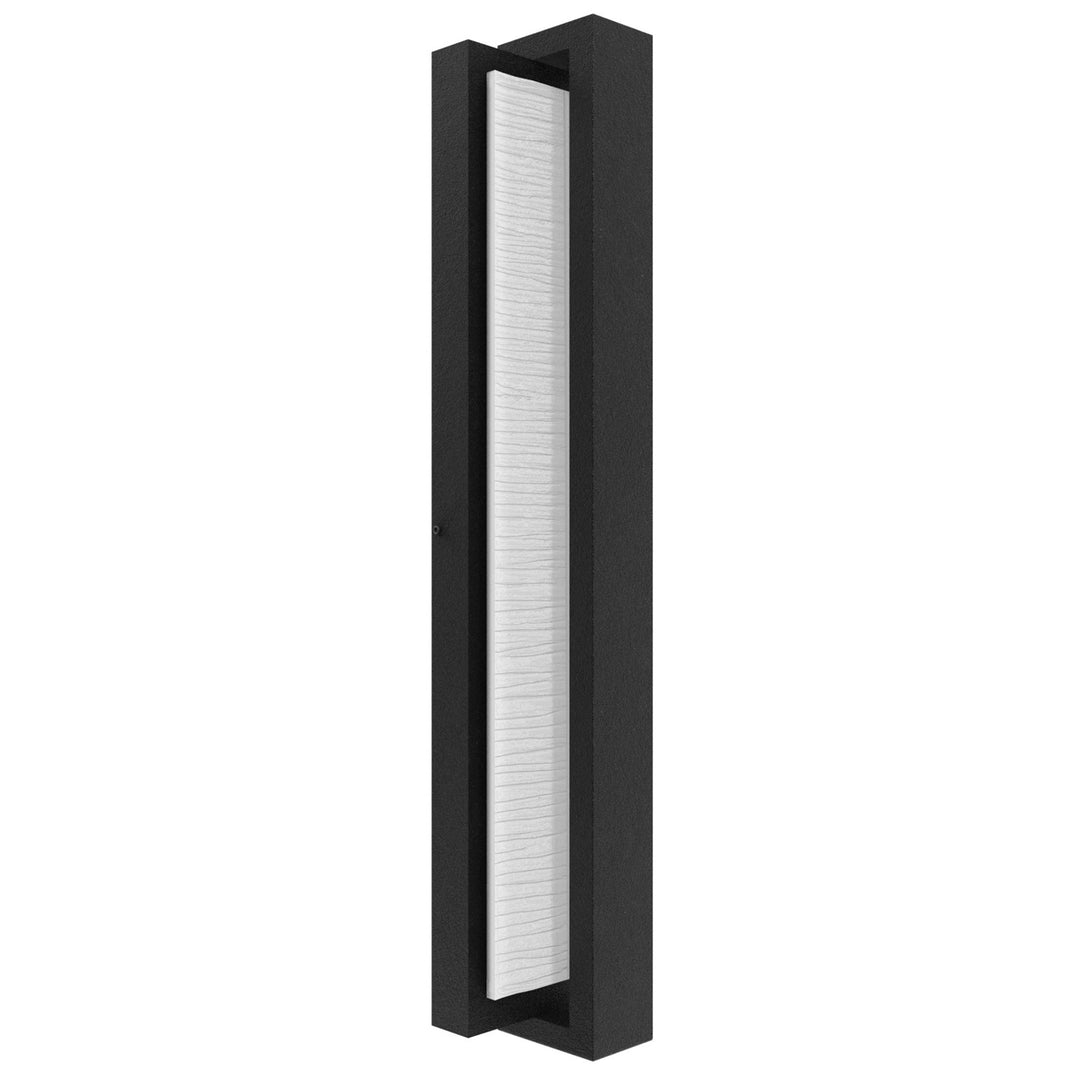 Outdoor 18" Rectangular Sconce In Black With Led Panel