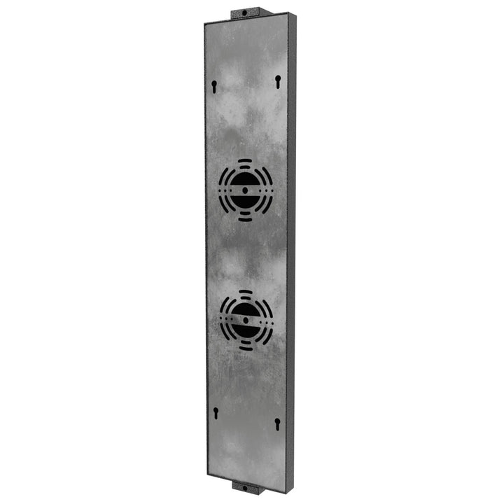 Outdoor 24" Rectangular Sconce In Black With Led Panel