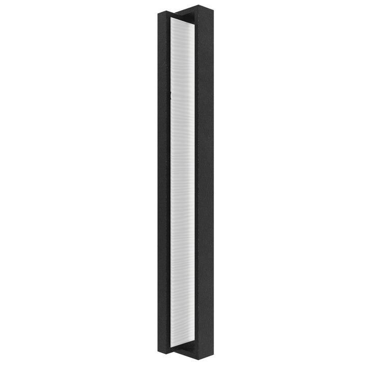 Outdoor 24" Rectangular Sconce In Black With Led Panel