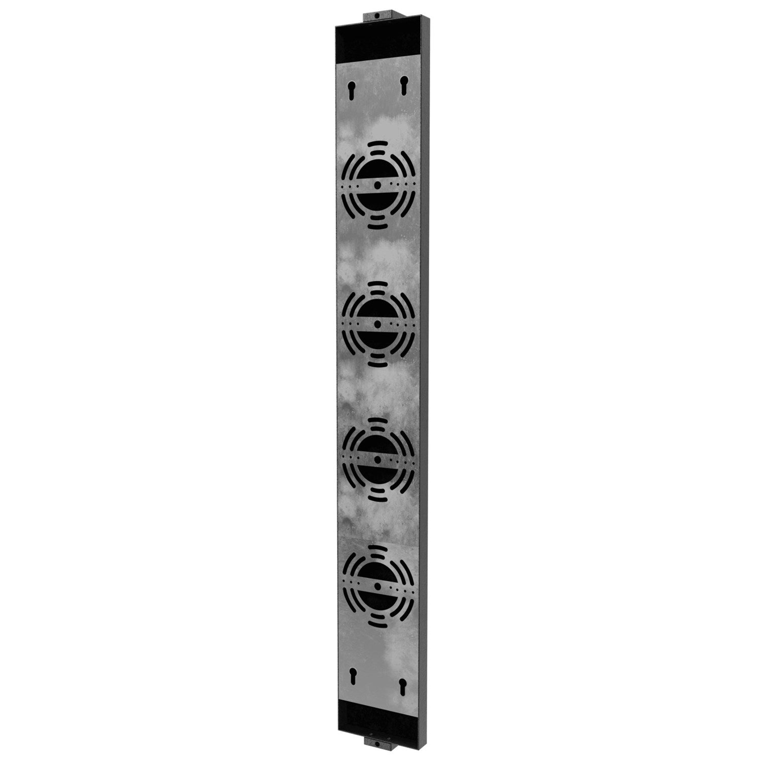 Outdoor 36" Rectangular Sconce In Black With Led Panel