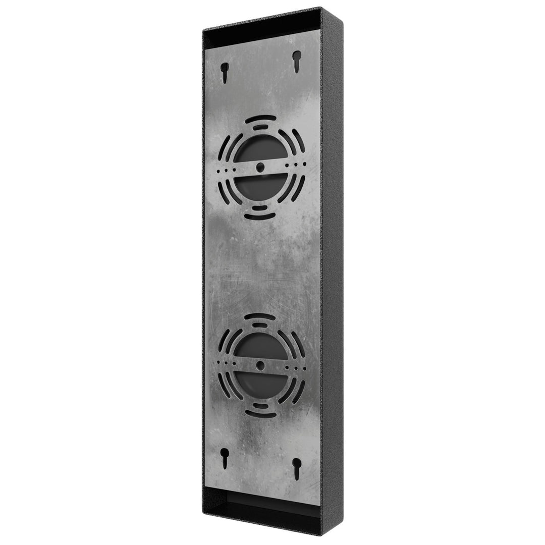 Outdoor 18" Rectangular Sconce In Black With A Raised Led Panel