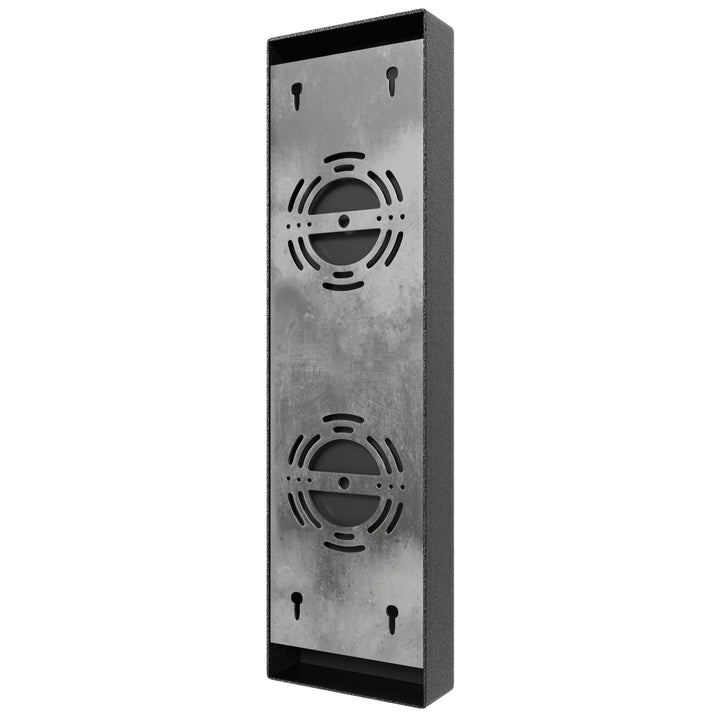 Outdoor 18" Rectangular Sconce In Black With A Raised Led Panel