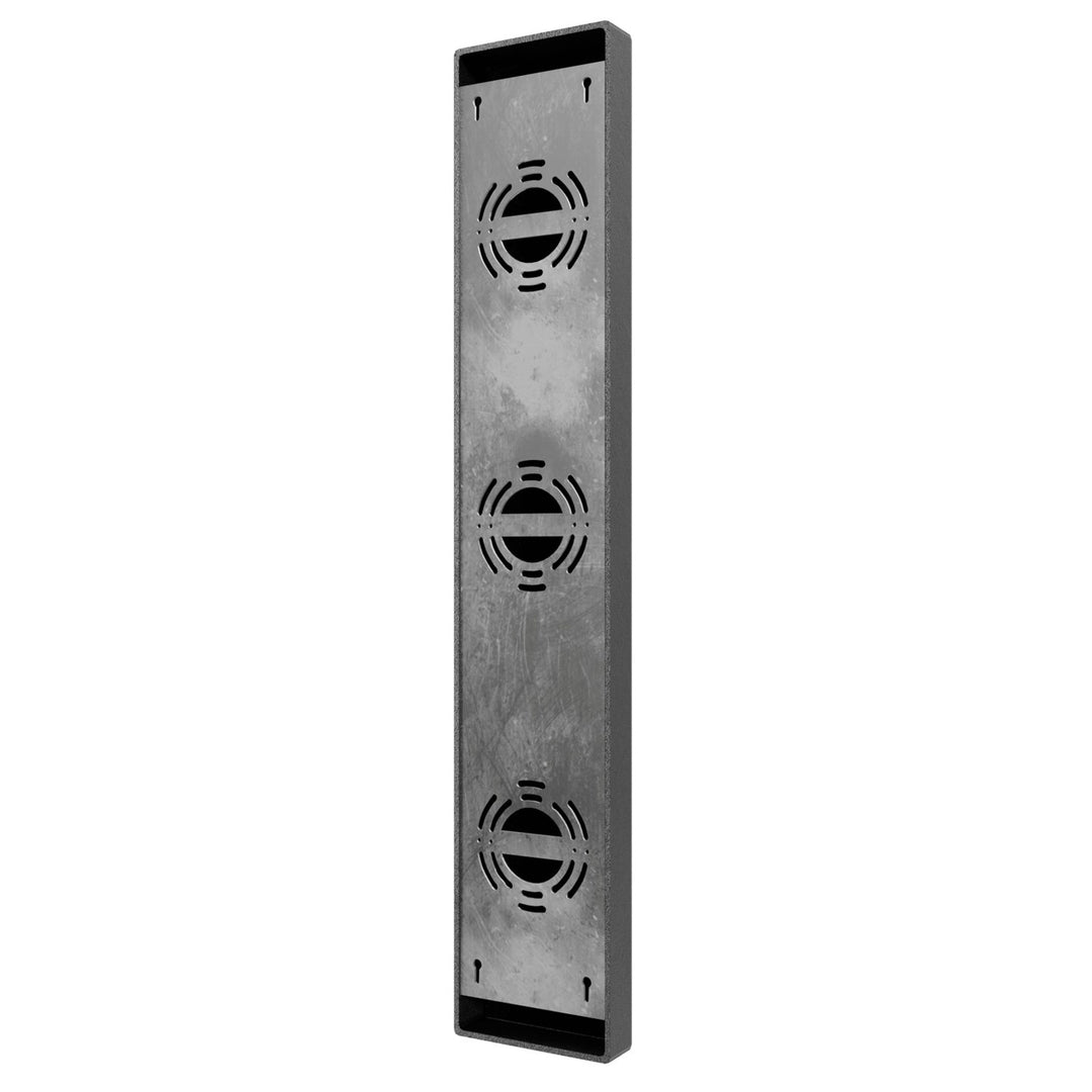 Outdoor 28" Rectangular Sconce In Black With A Raised Led Panel