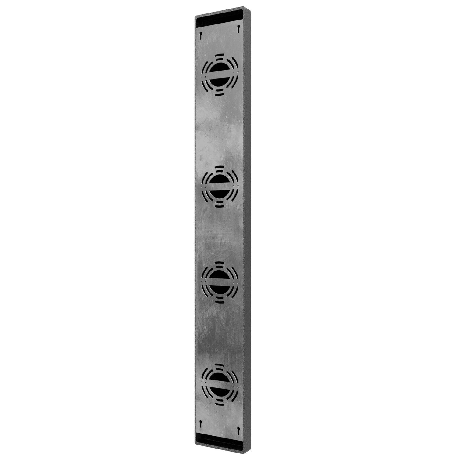 Outdoor 38" Rectangular Sconce In Black With A Raised Led Panel