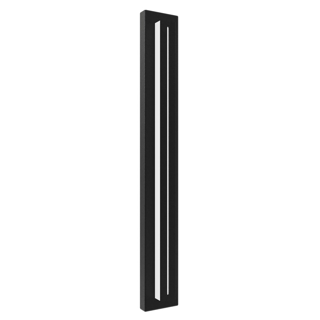 Outdoor 38" Rectangular Sconce In Black With A Raised Led Panel