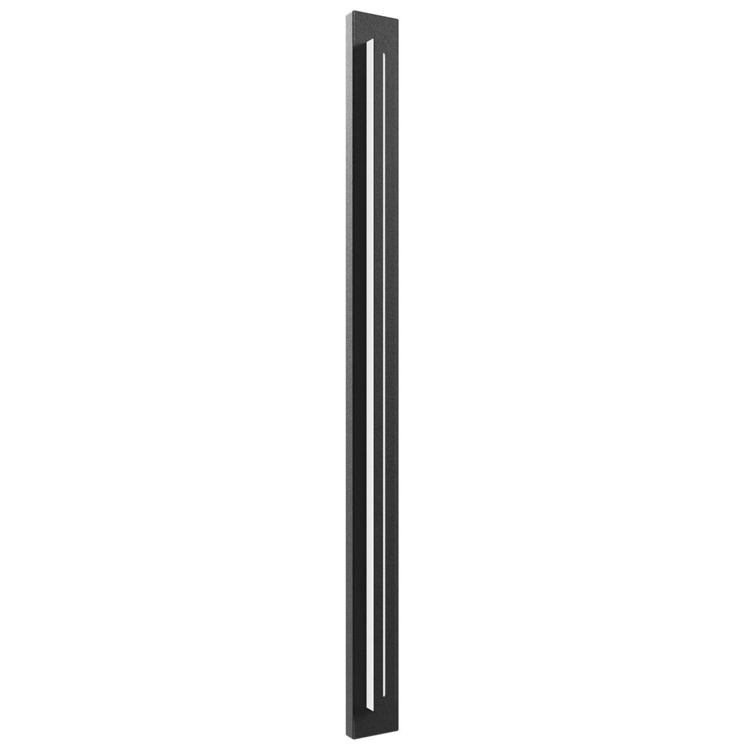 Outdoor 68" Rectangular Sconce In Black With A Raised Led Panel