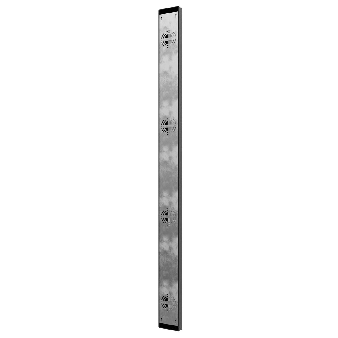 Outdoor 68" Rectangular Sconce In Black With A Raised Led Panel
