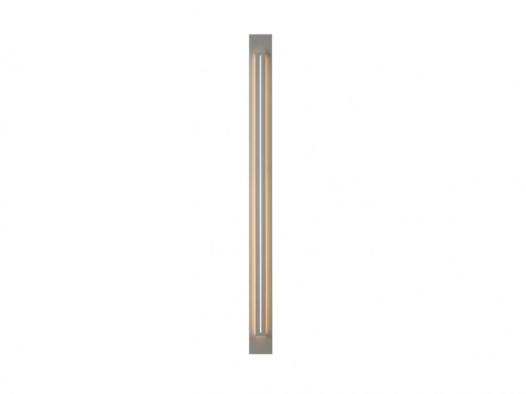 Outdoor 68" Rectangular Sconce In Silver With A Raised Led Panel
