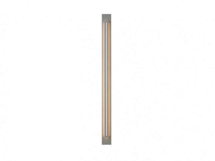 Outdoor 68" Rectangular Sconce In Silver With A Raised Led Panel