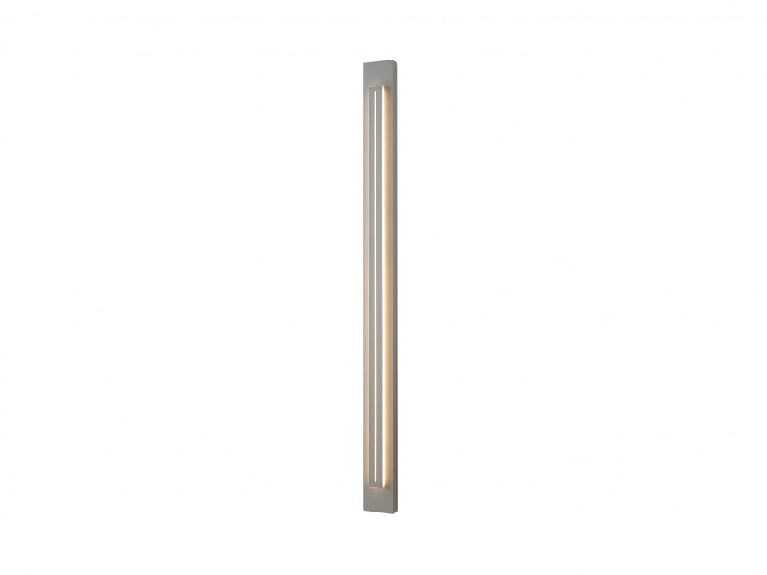 Outdoor 68" Rectangular Sconce In Silver With A Raised Led Panel
