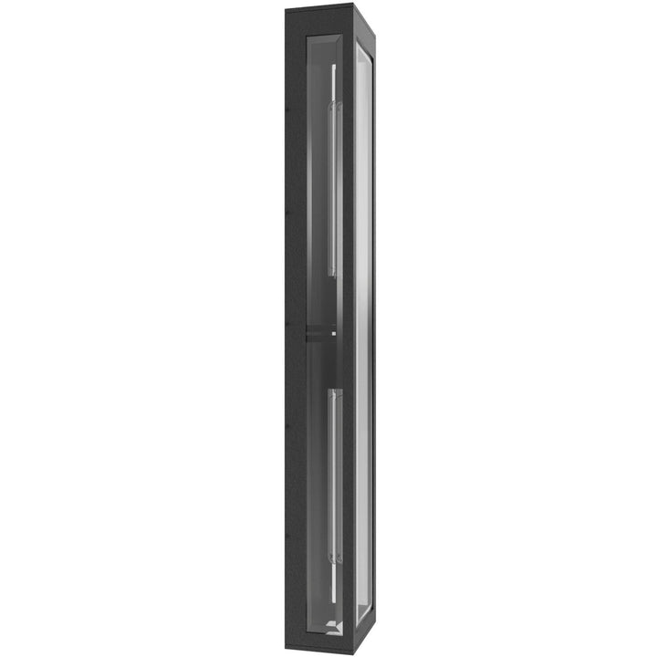 Outdoor 36" Sconce In Black With Beveled Glass