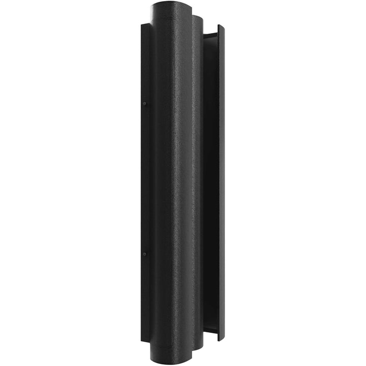 Outdoor 23" Sconce In A Black Ripple Frame