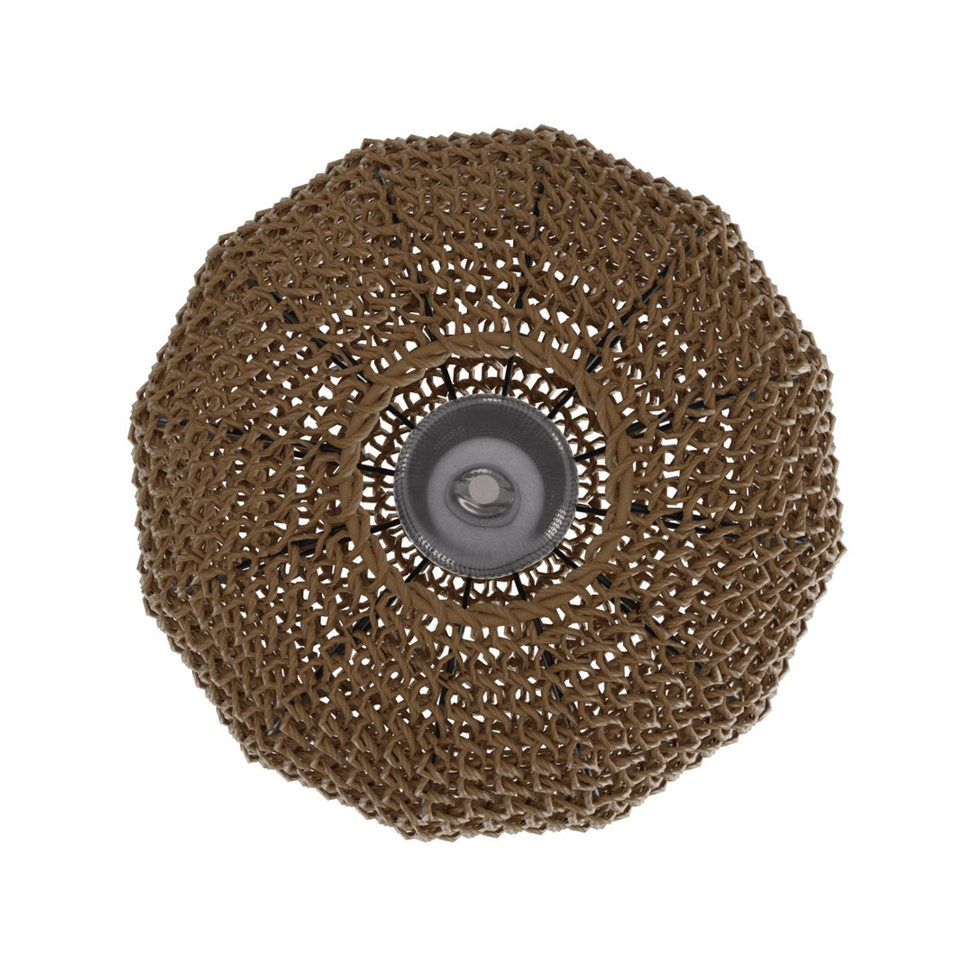 9" Round Natural Hemp Rope Pendant