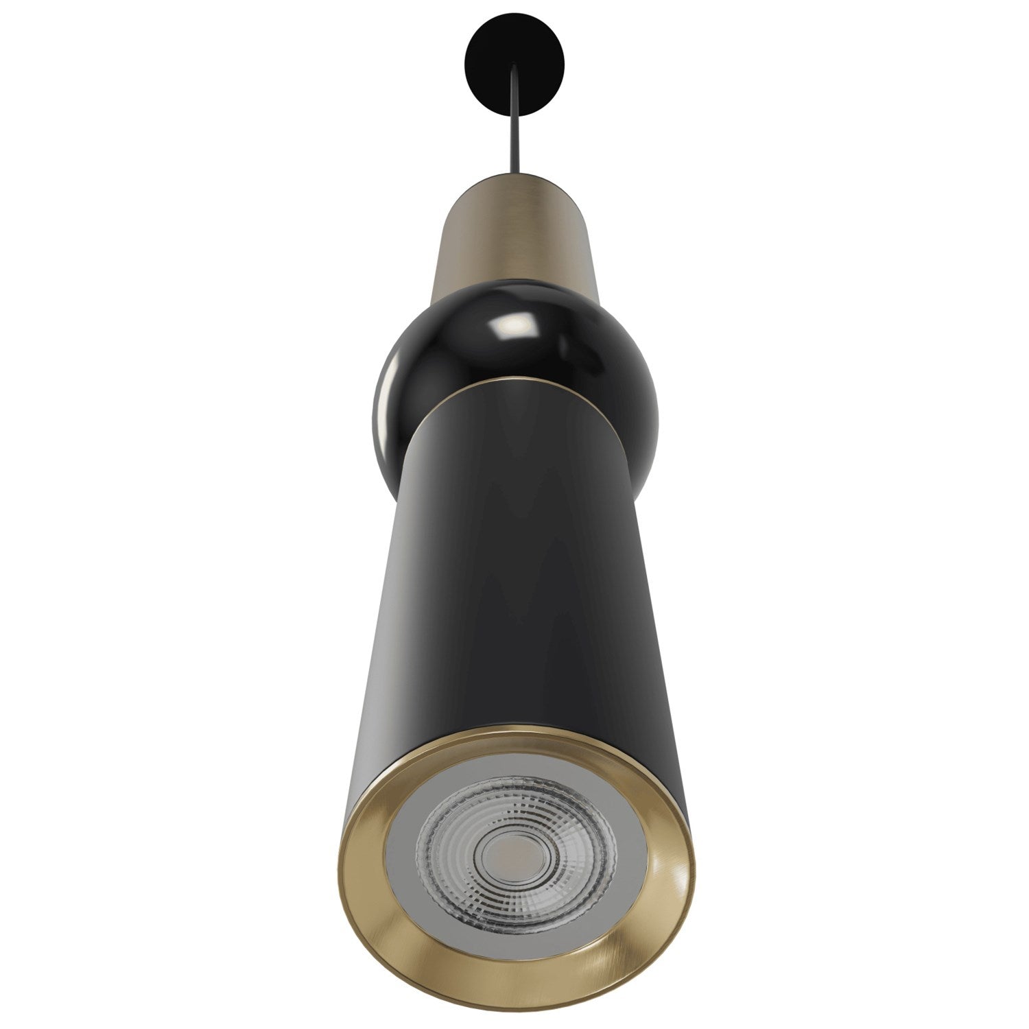 17" Pentant In Brushed Brass And Black by Avenue Lighting