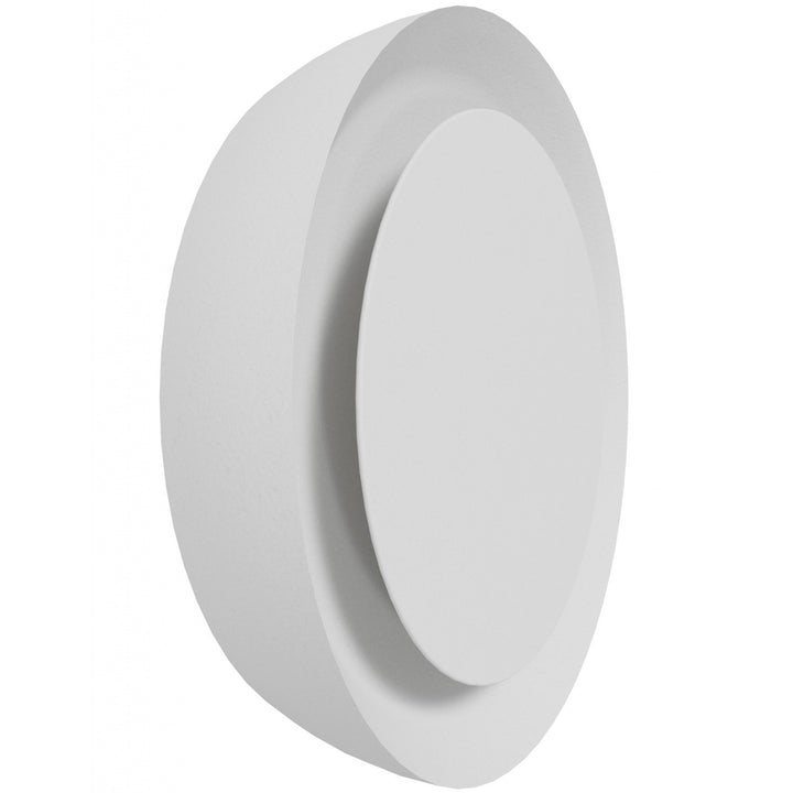 15" Round Wall Sconce In Paintable White Plaster