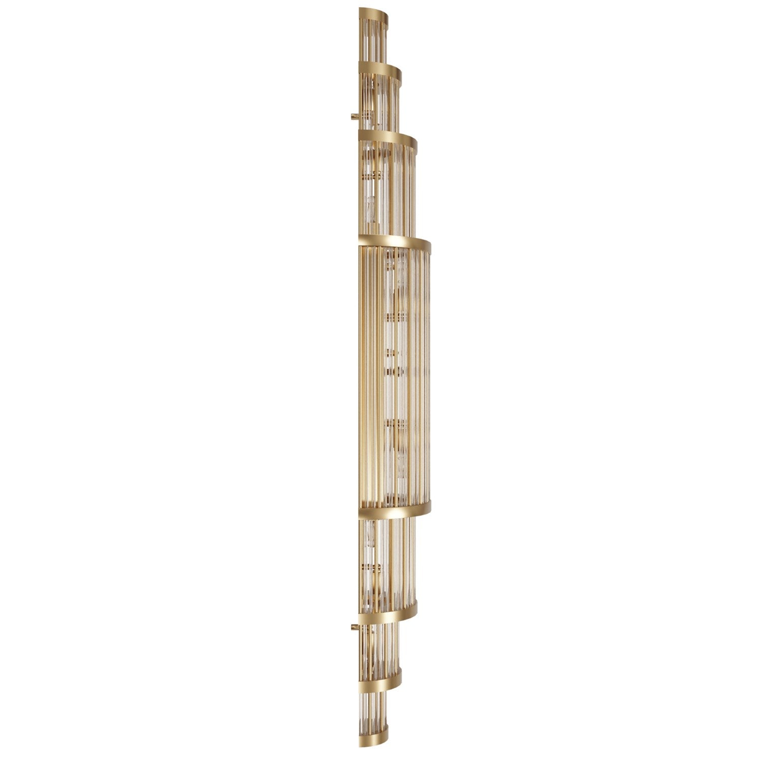 50' Wall Sconce In Aged Brass With Glass Rods by Avenue Lighting