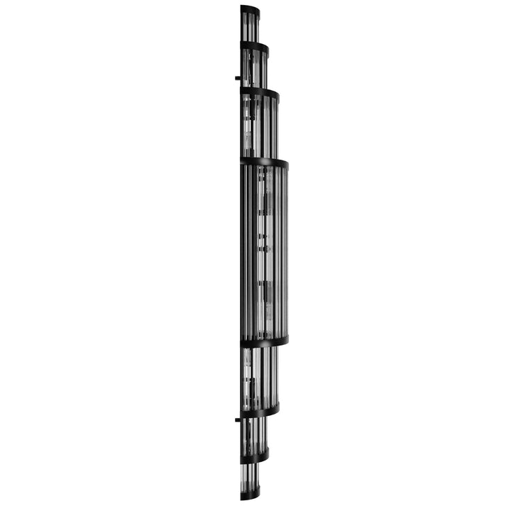 50' Wall Sconce In Polished Nickel With Glass Rods