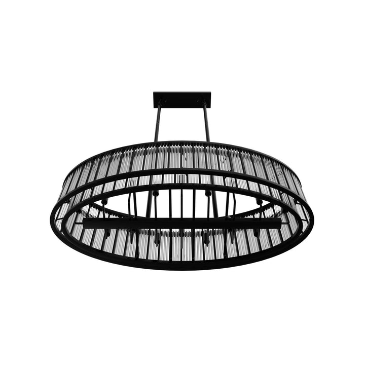 52" Oval Chandelier In Polished Gunmetal by Avenue Lighting