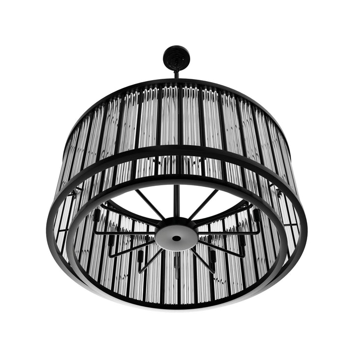 31" Round Chandelier In Polished Gunmetal by Avenue Lighting