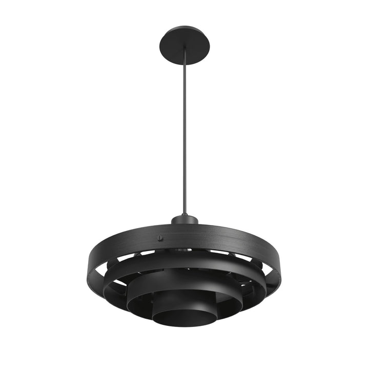 16" Geometric Pendant In Black