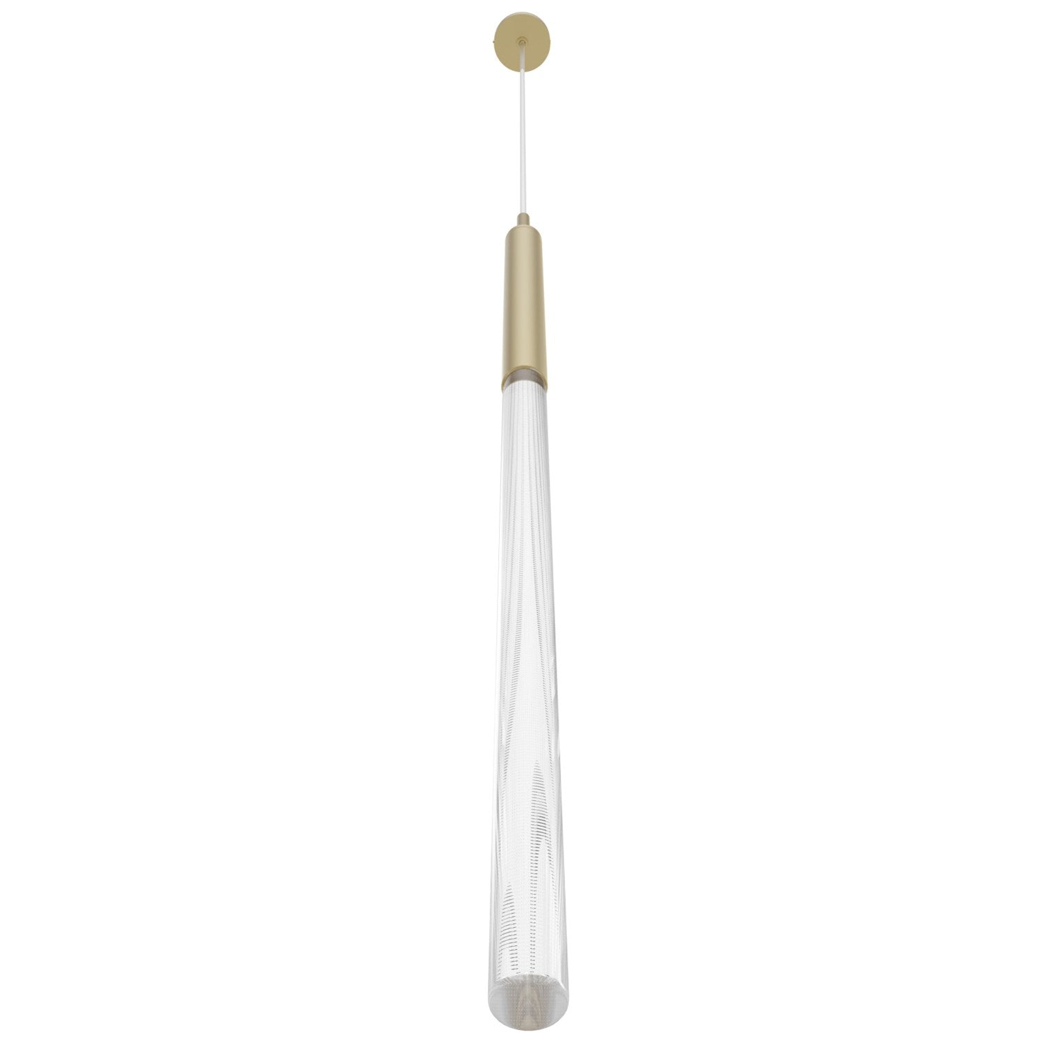 Main Street 1 Light Snow Acyrlic Pendant In Brushed Brass by Avenue Lighting