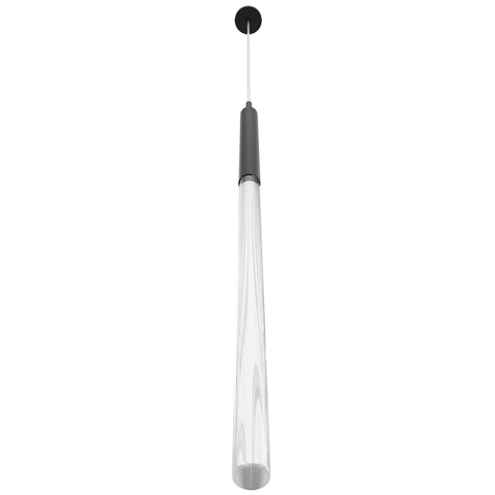 Main Street 1 Light Snow Acyrlic Pendant In Black