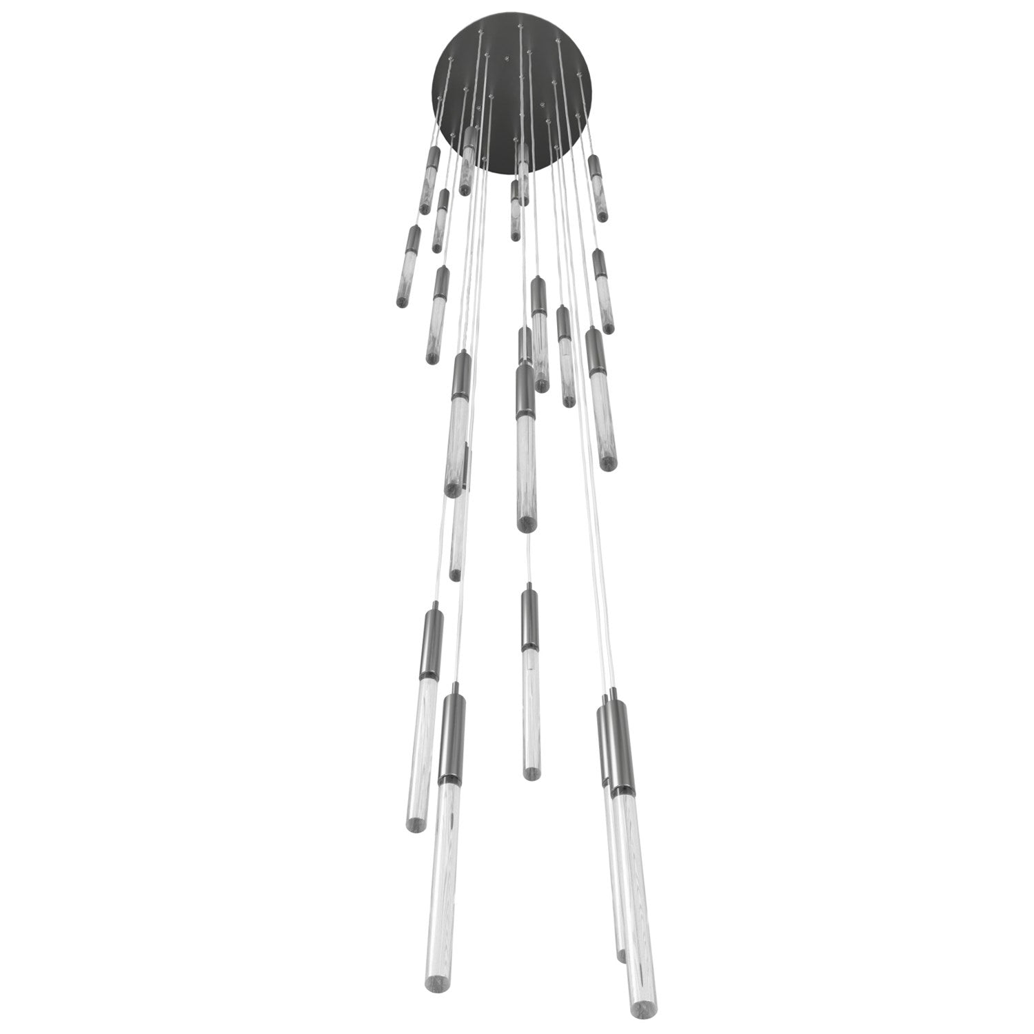 Main Street 21 Light Snow Acyrlic Multi Pendant In Polished Nickel