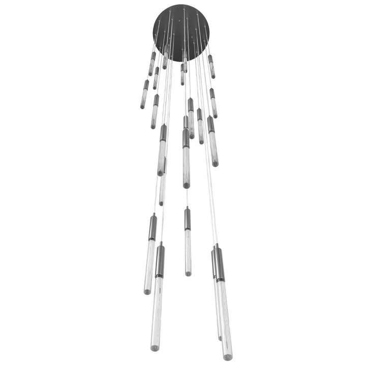 Main Street 21 Light Snow Acyrlic Multi Pendant In Polished Nickel