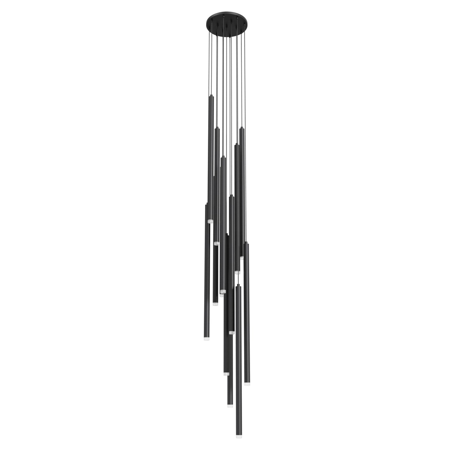 13 Light Multi Pendant In Black