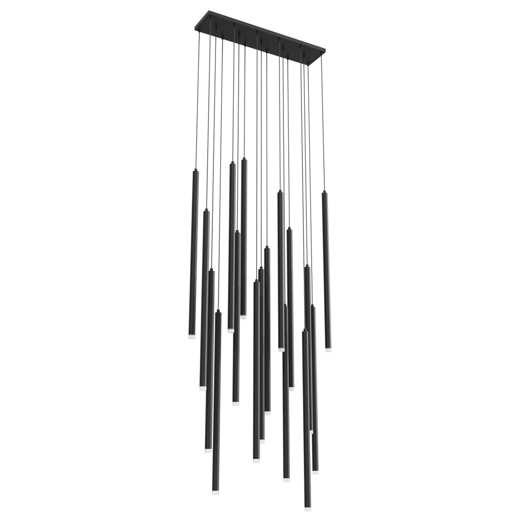 17 Light Multi Pendant In Black