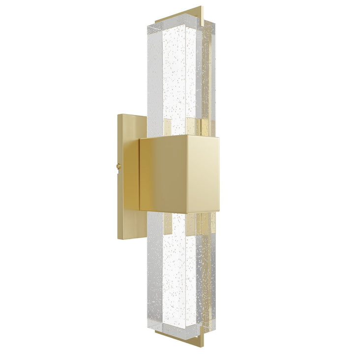 17" Wall Sconce In Brushed Brass