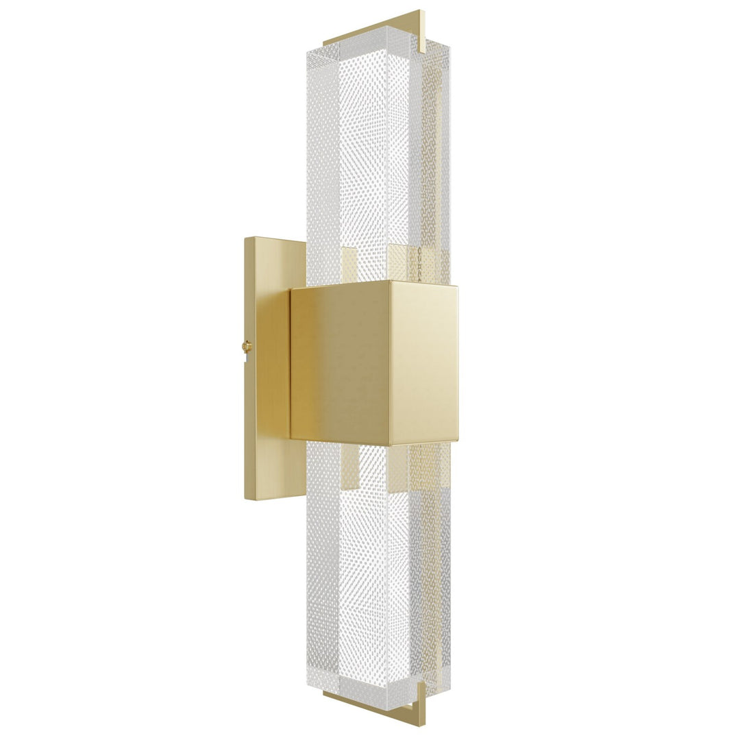 17" Wall Sconce In Brushed Brass