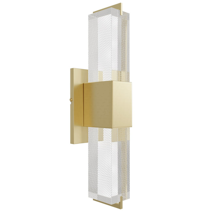 17" Wall Sconce In Brushed Brass