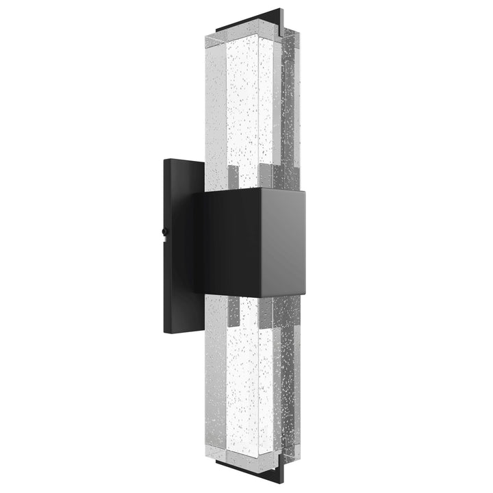 17" Wall Sconce In Black With Bubbled Crystal by Avenue Lighting