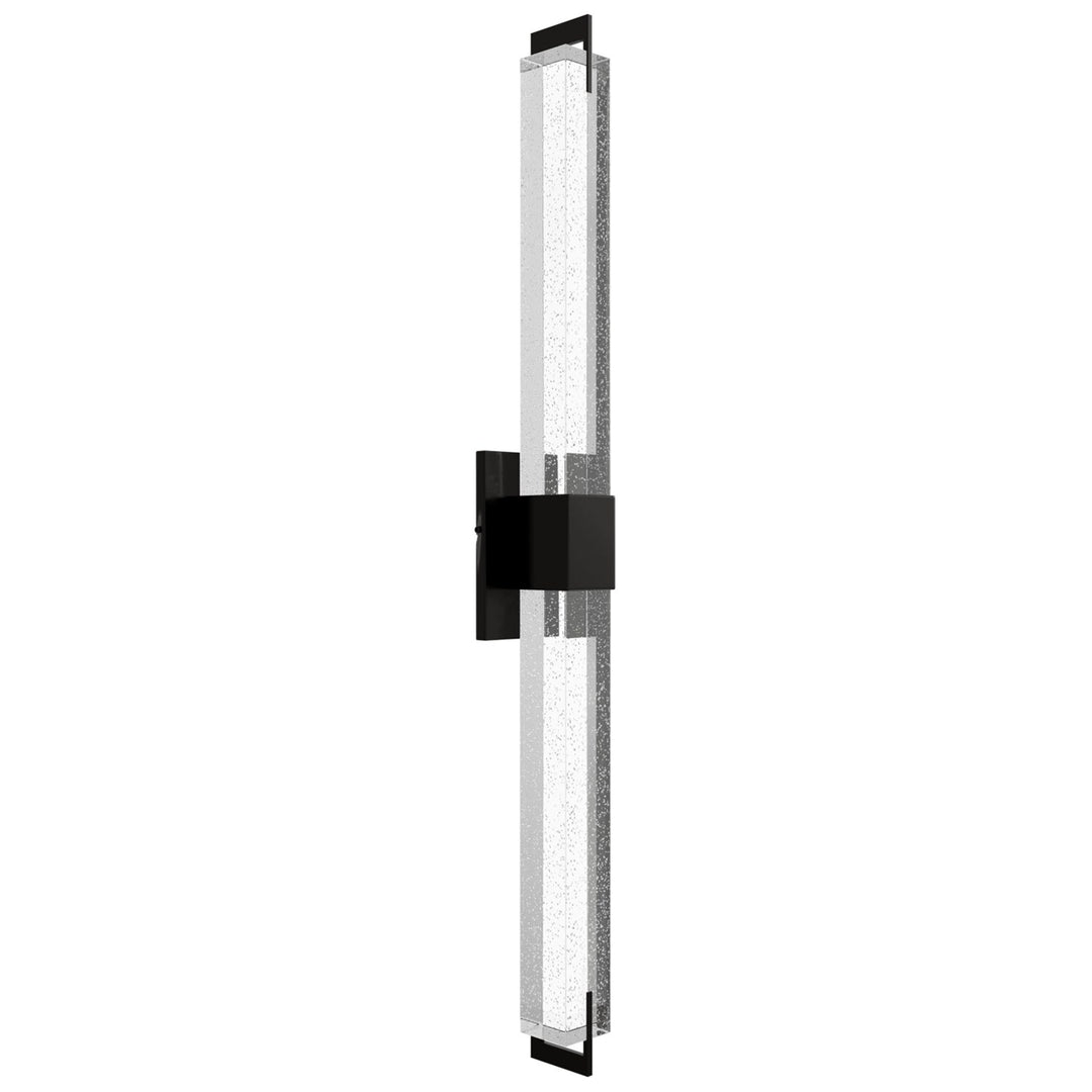 39" Wall Sconce In Dark Bronze With Bubbled Crystal