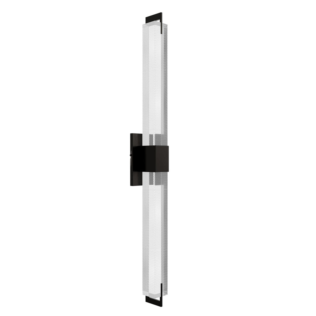 39" Wall Sconce In Dark Bronze With Bubbled Crystal
