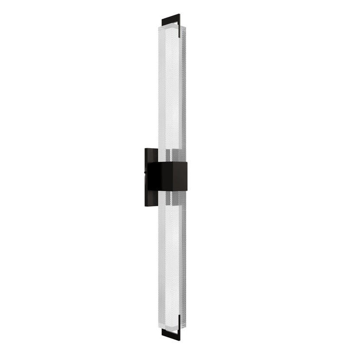 39" Wall Sconce In Dark Bronze With Bubbled Crystal