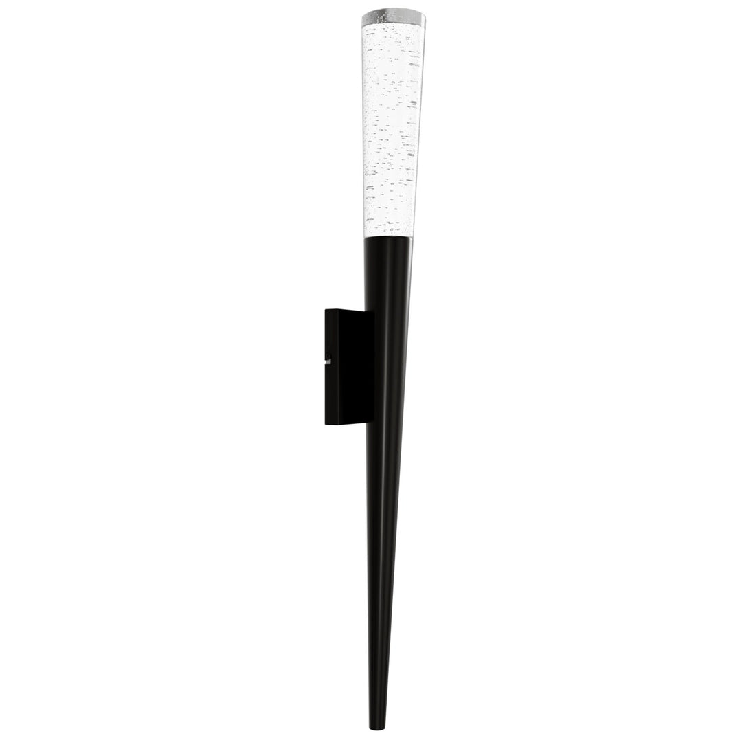 25" Wall Sconce In Dark Bronze With Bubbled Glass