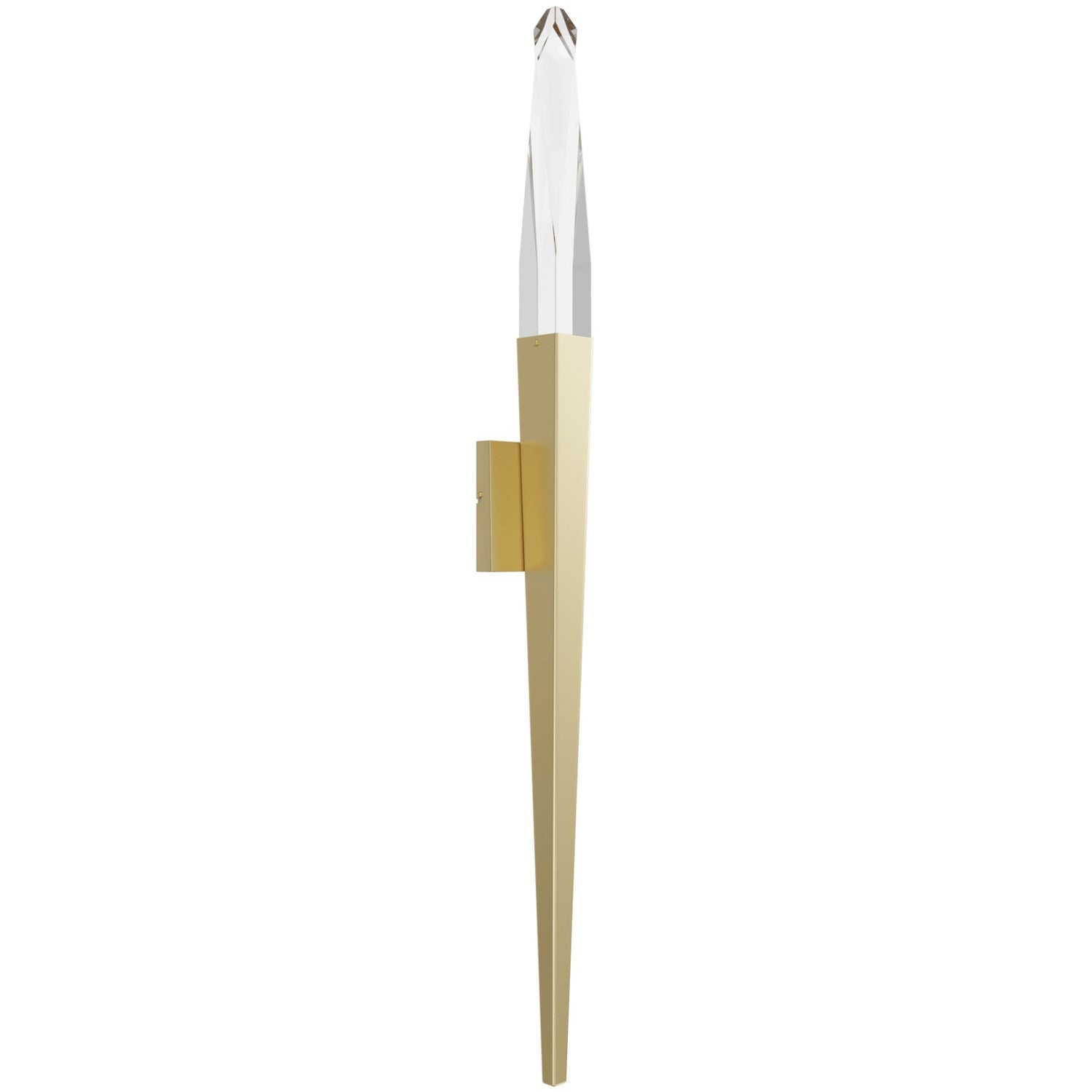 32" Wall Sconce In Brushed Brass With Clear Crystal by Avenue Lighting