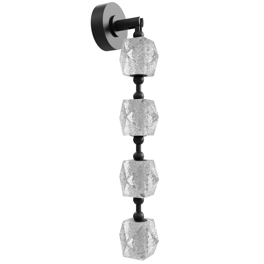 28" Wall Sconce In Black With Faceted Acrylic Spheres by Avenue Lighting