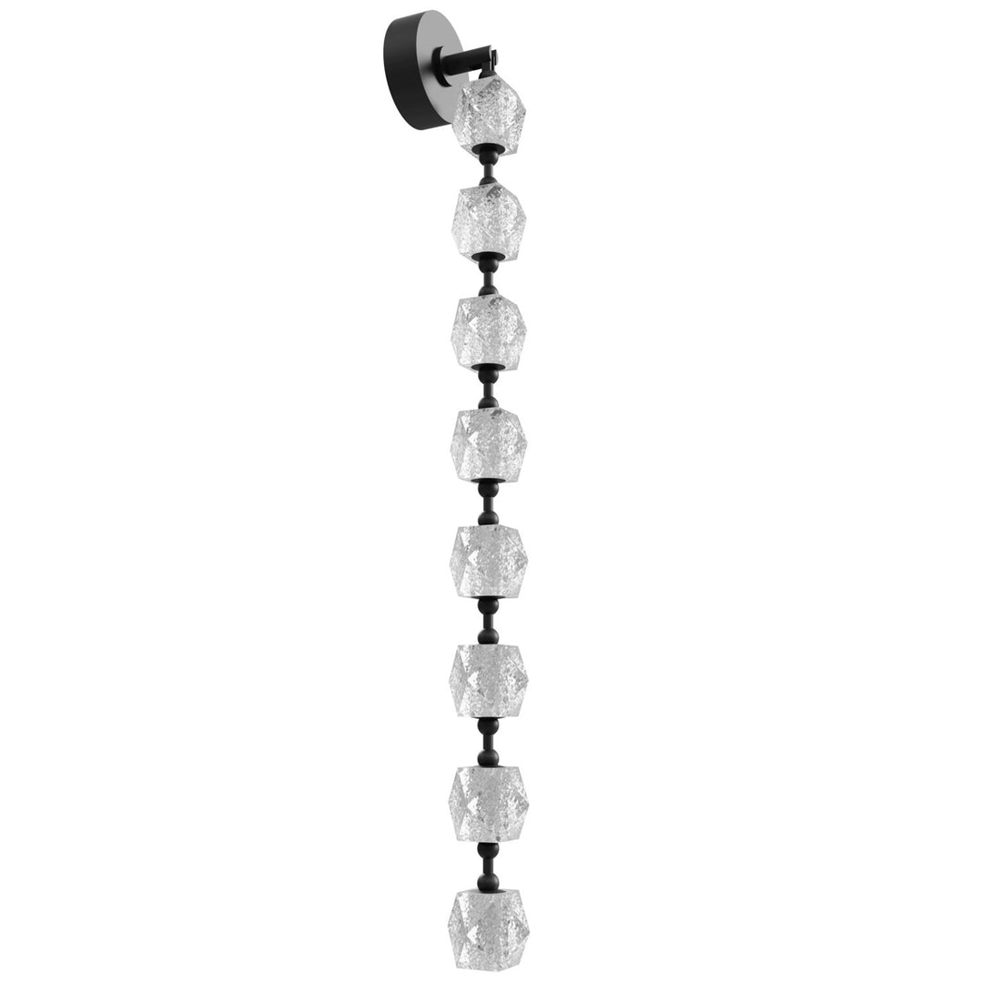 56" Wall Sconce In Black With Faceted Acrylic Spheres