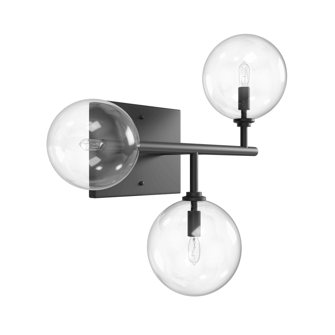 18" Wall Sconce In Black With Clear Glass by Avenue Lighting