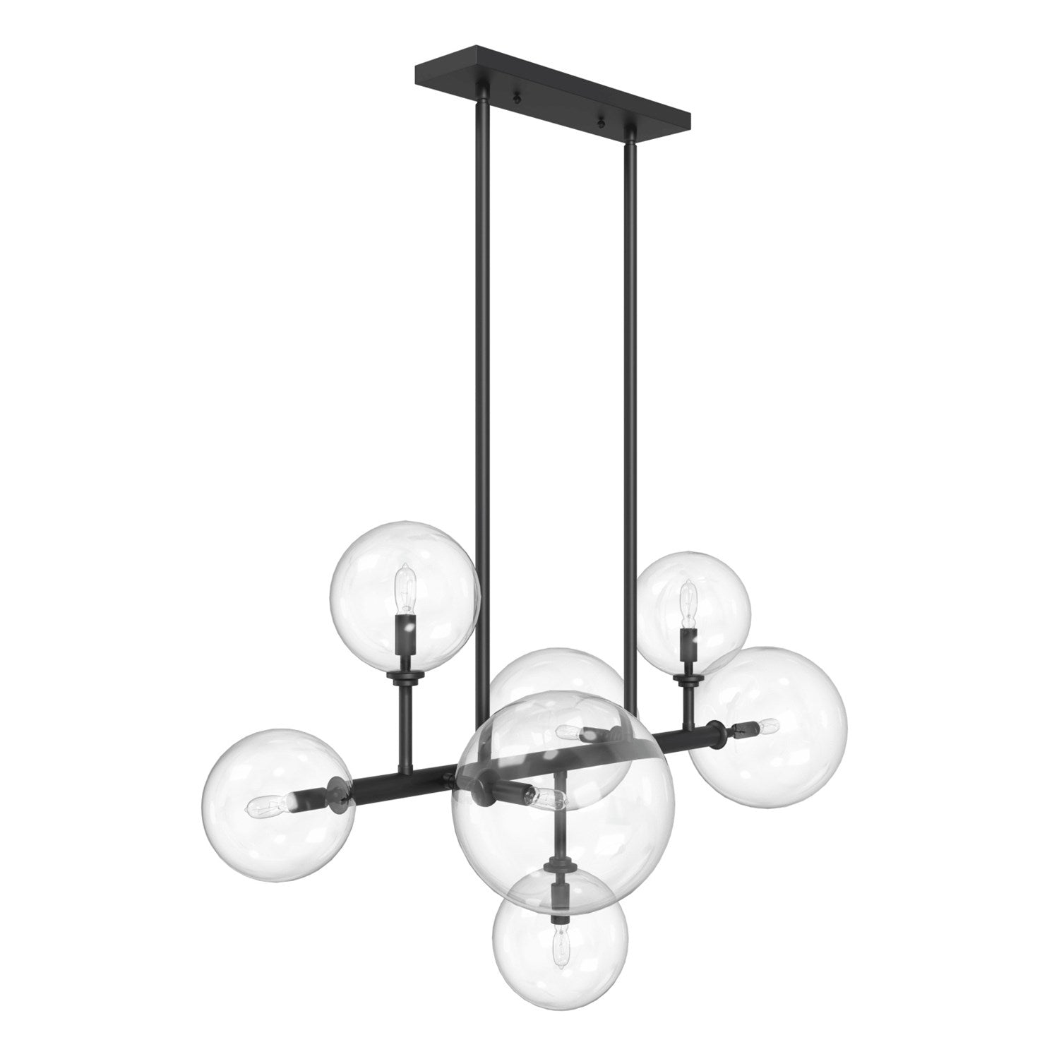 40" Chandelier In Black