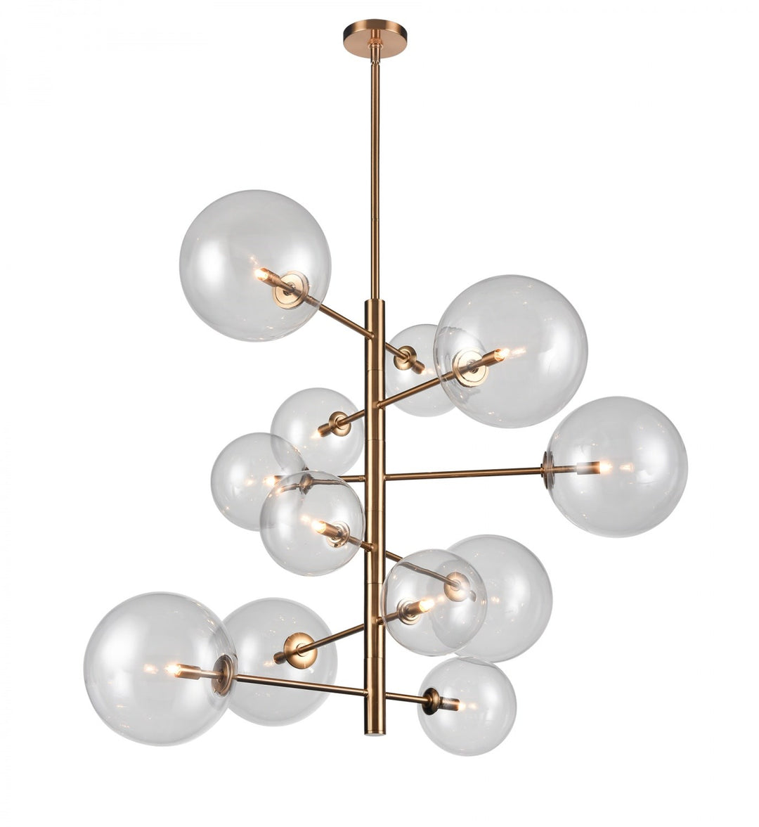37" Chandelier In Aged Brass by Avenue Lighting