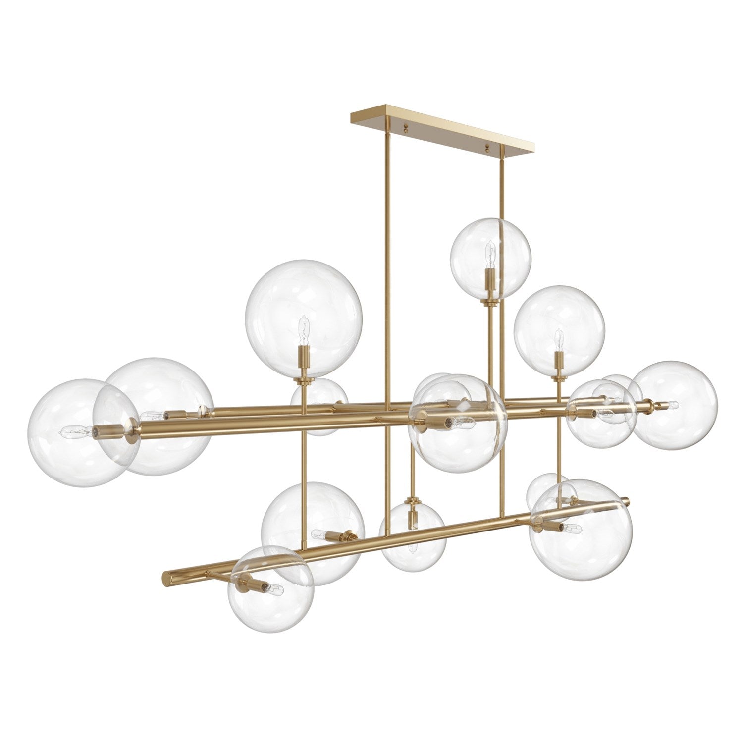 84" Chandelier In Aged Brass by Avenue Lighting