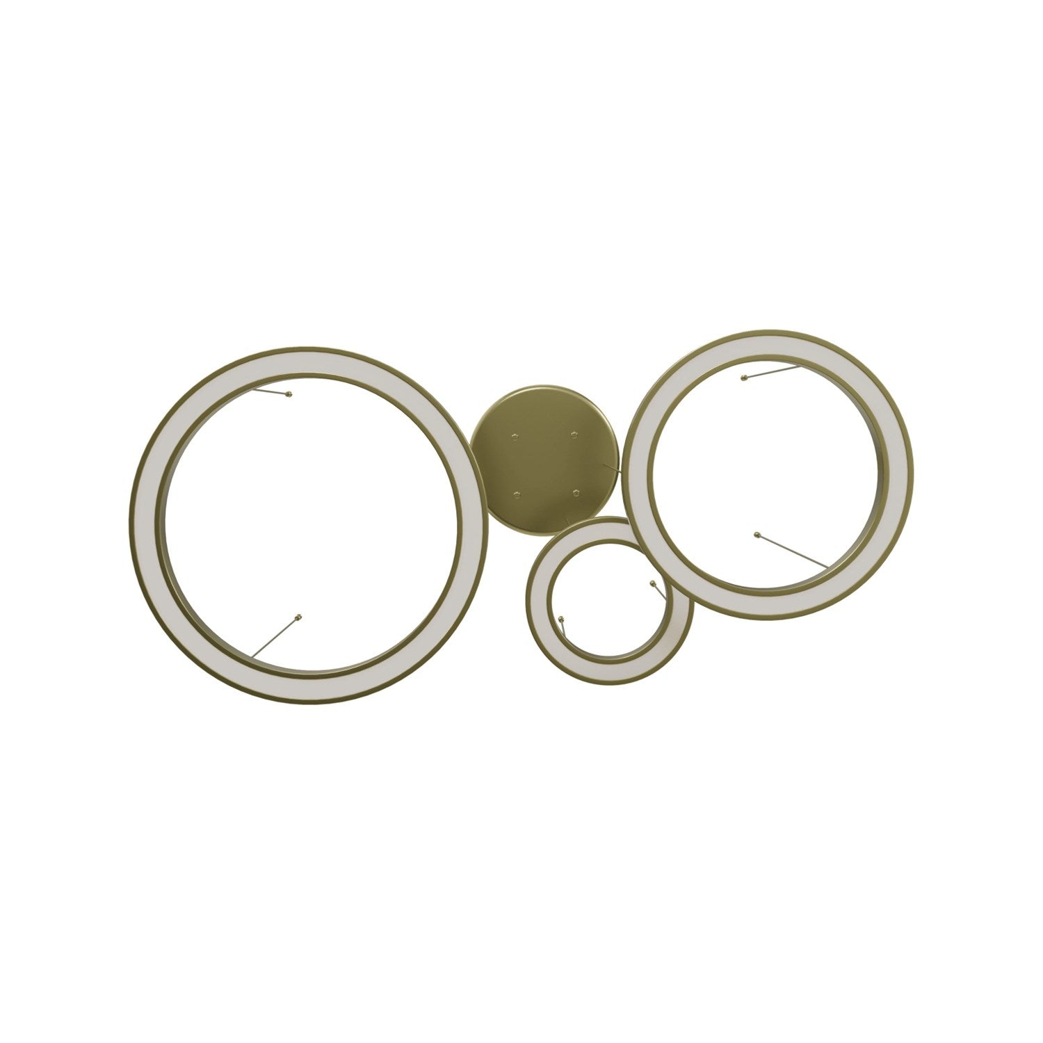 59" Led 3 Ring Multi Pendant In Polished Brass by Avenue Lighting