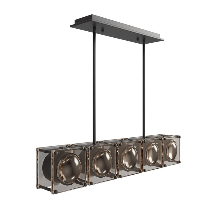 43" Linear Chandelier In Black